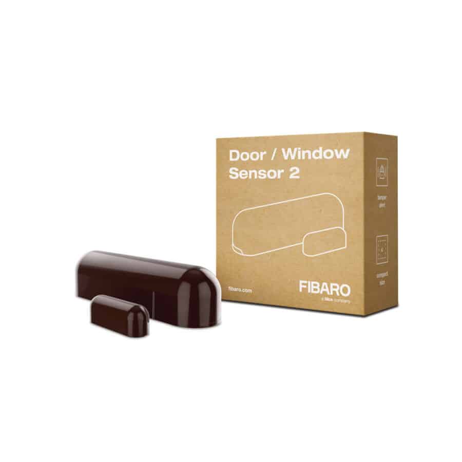 Датчик открытия двери/окна и температуры FIBARO Door/Window Sensor 2 Открытия окна/двери, Температура, (dark brown) темно-коричневый