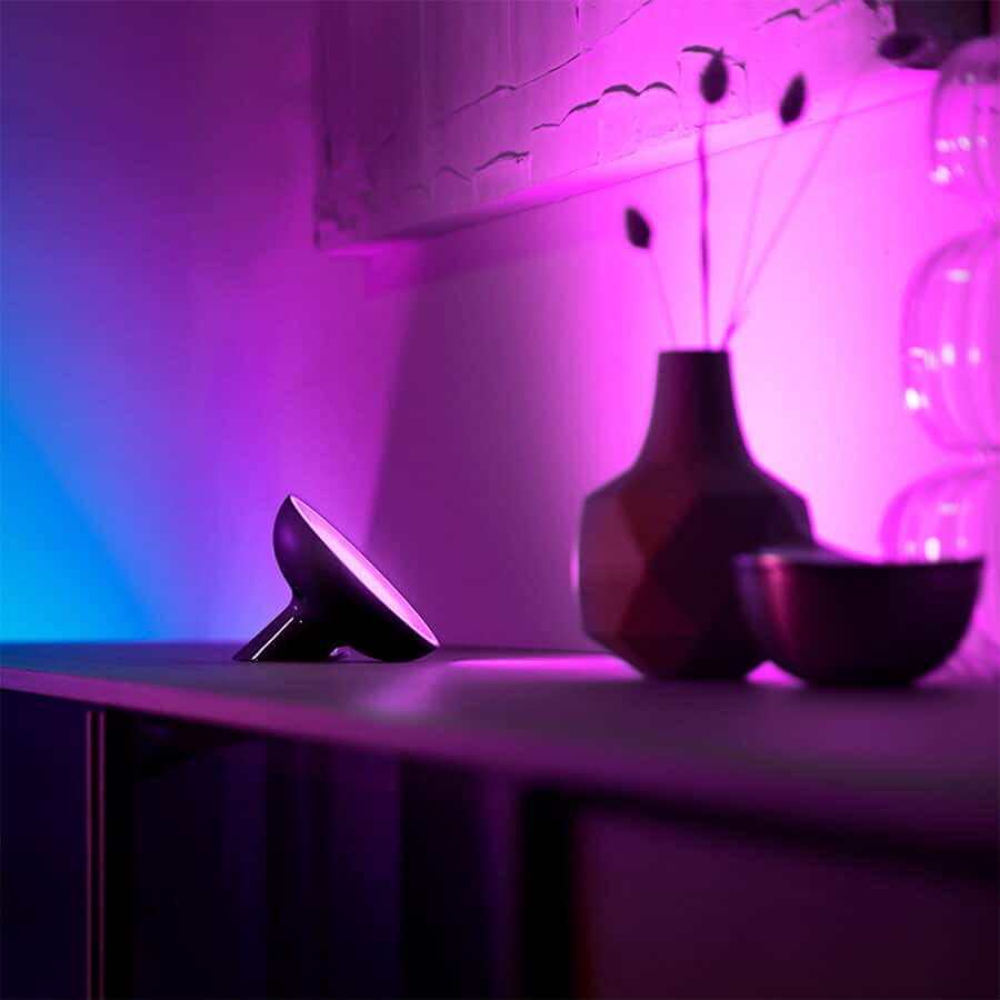 Настольная лампа Philips Hue Bloom, 2000K-6500K, Color, Bluetooth, димируемая, чёрная
