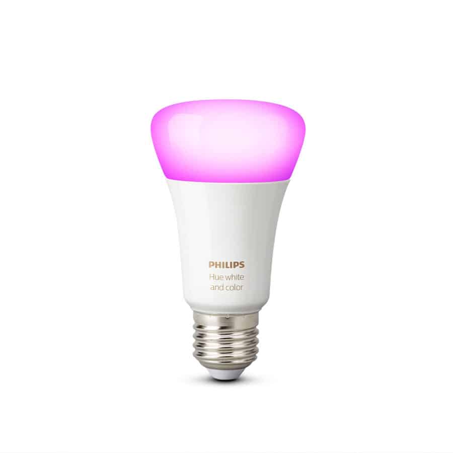 Умная лампа Philips Hue Single Bulb E27, 9W(60Вт), 2000K-6500K, Color, Bluetooth, димируемая